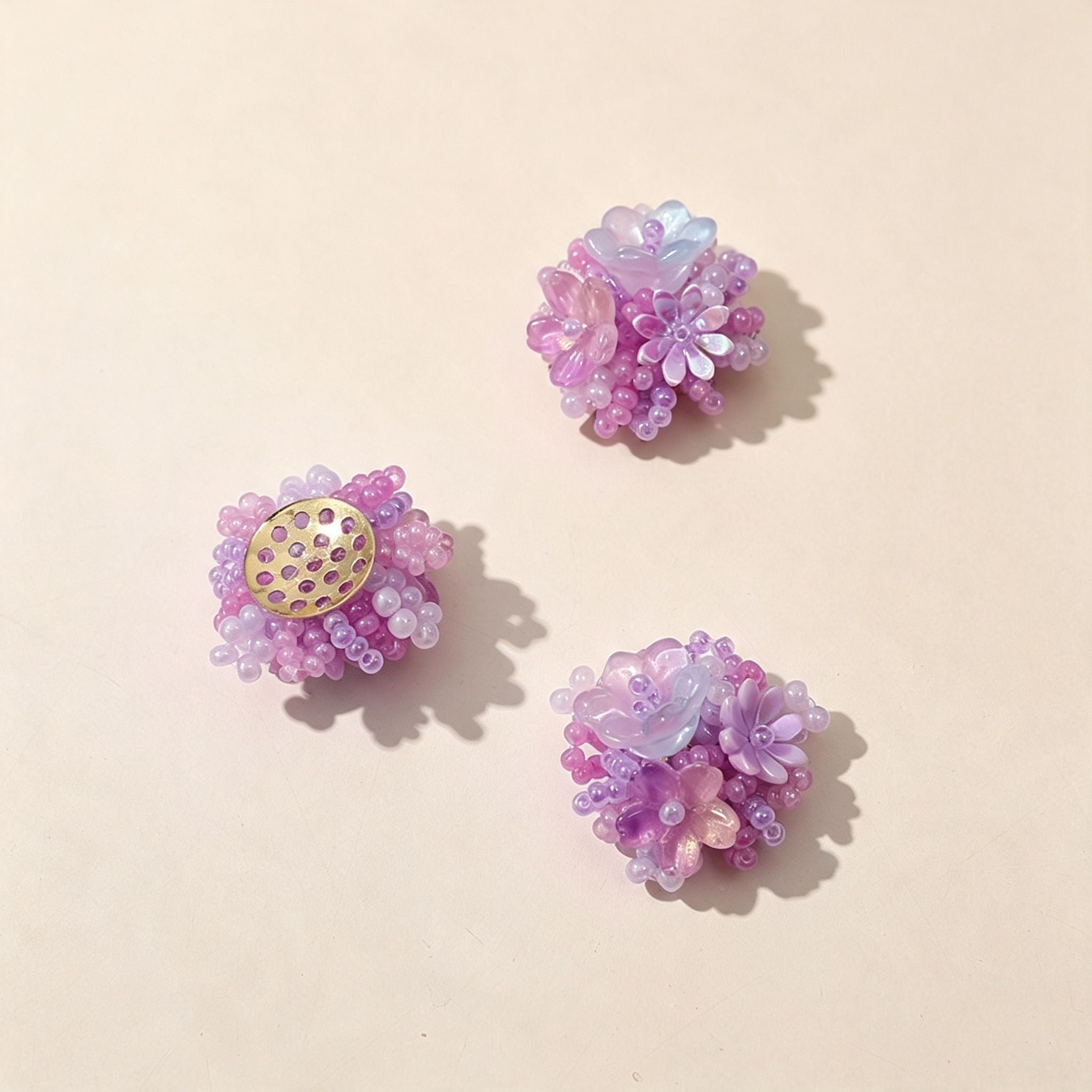 Handmade 3D Layered Resin Flower Charm | DIY Keychain Bag Charm Phone Strap Accessory Pastel