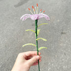 Handmade Beaded Light Purple Lily