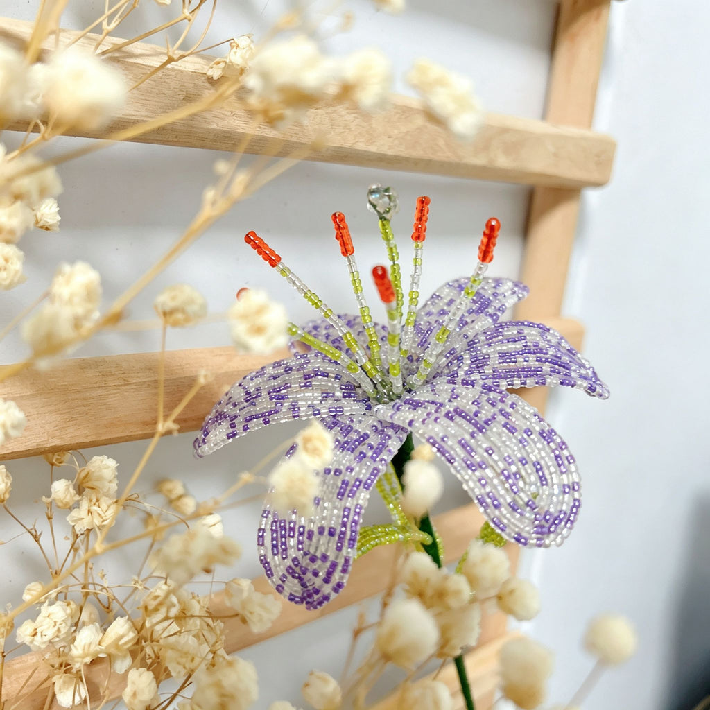 Handmade French Beaded Flower Bouquet | Everlasting Floral Centerpiece