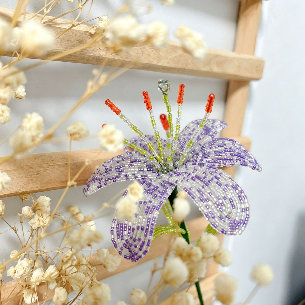 Handmade French Beaded Flower Bouquet | Everlasting Floral Centerpiece