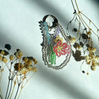 Handmade 3D Colorful Tulip Flower Bouquet Beaded Keychain | Pink Purple Yellow Green Kawaii Bag Charm