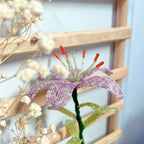 Handmade Beaded Light Purple Lily