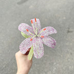 Handmade Beaded Light Purple Lily
