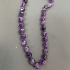 Handmade Deep Purple Amethyst Star-Cut Beaded Choker Necklace | Natural Gemstone Faceted Crystal Collar
