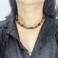 Handmade Tiger Eye Stone Beaded Necklace | Natural Gemstone Choker
