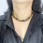 Handmade Tiger Eye Stone Beaded Necklace | Natural Gemstone Choker