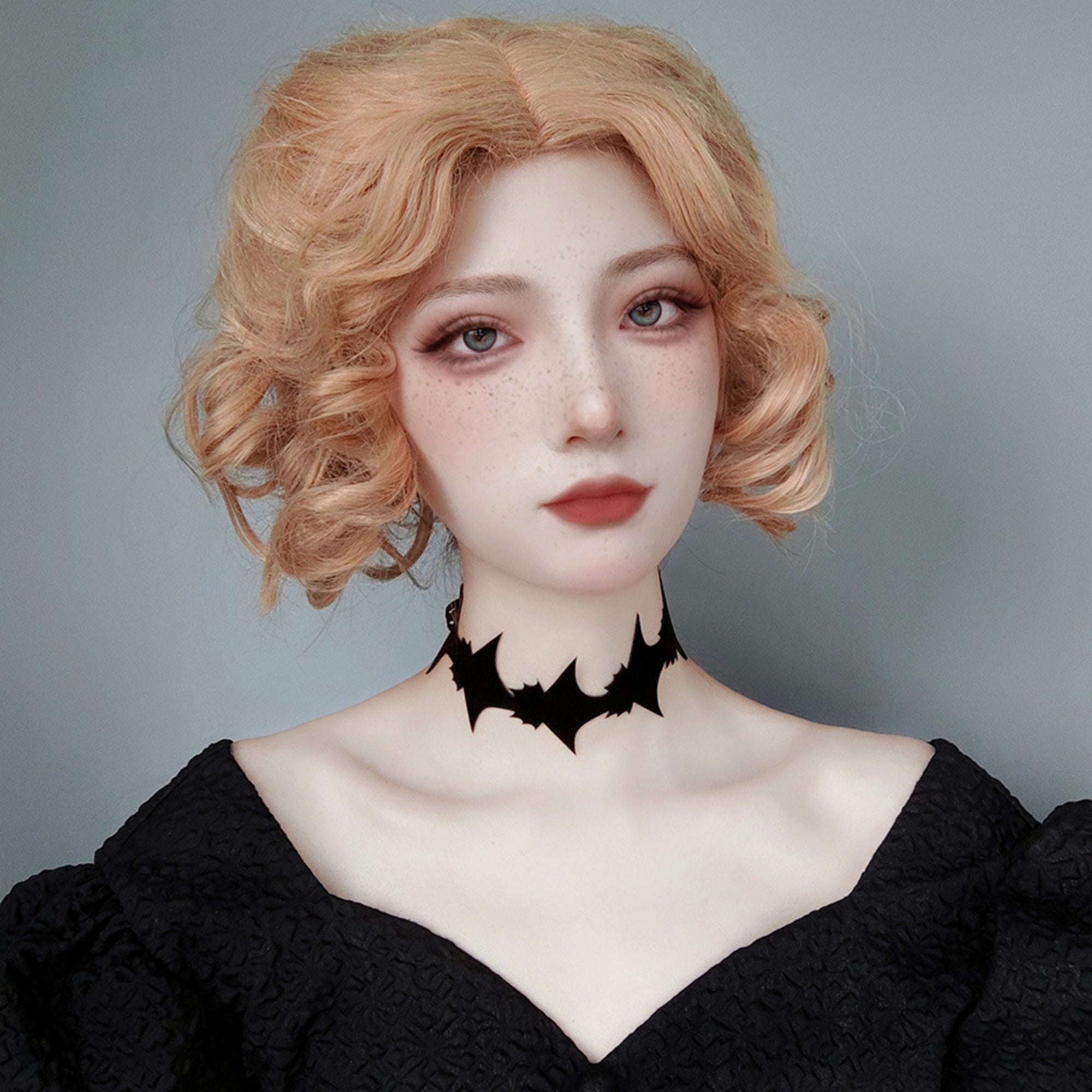 Halloween Black Large Bat Silhouette Choker Necklace | Oversized Jagged Wing Swarm Ultra Long Ribbon Tie Vampire Gothic Dark Costume Jewelry