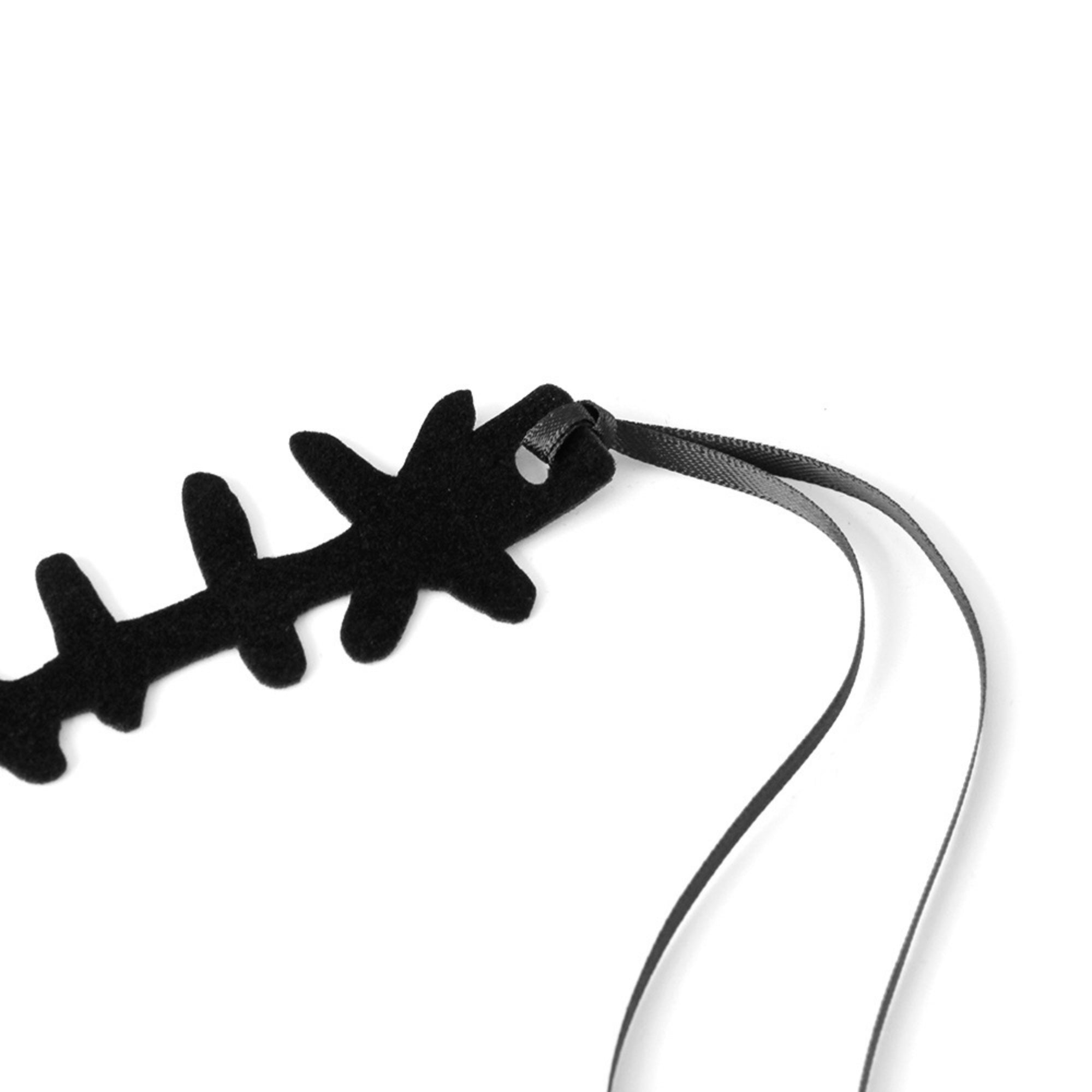 Gothic Black Velvet Thorn Vine Choker Necklace | 3D Rose Ribbon Tie Dark Romance Halloween Vampire Jewelry