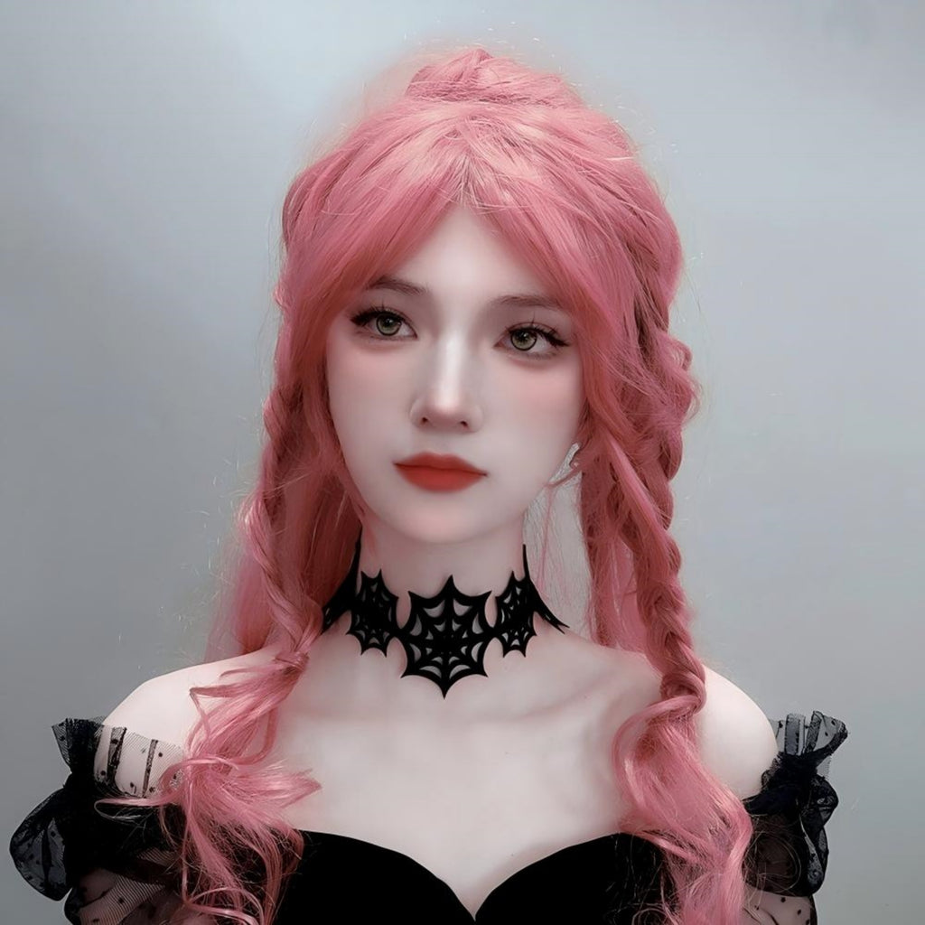 Halloween Gothic Black Spider Web Choker Necklace | Witch Spiderweb Dark Aesthetic Halloween Costume Jewelry