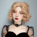Halloween Gothic Skull Bat Lace Choker & Black Rose Skull Thorn Crown Headpiece Set | Dark Queen Vampire Bride Costume Jewelry Set