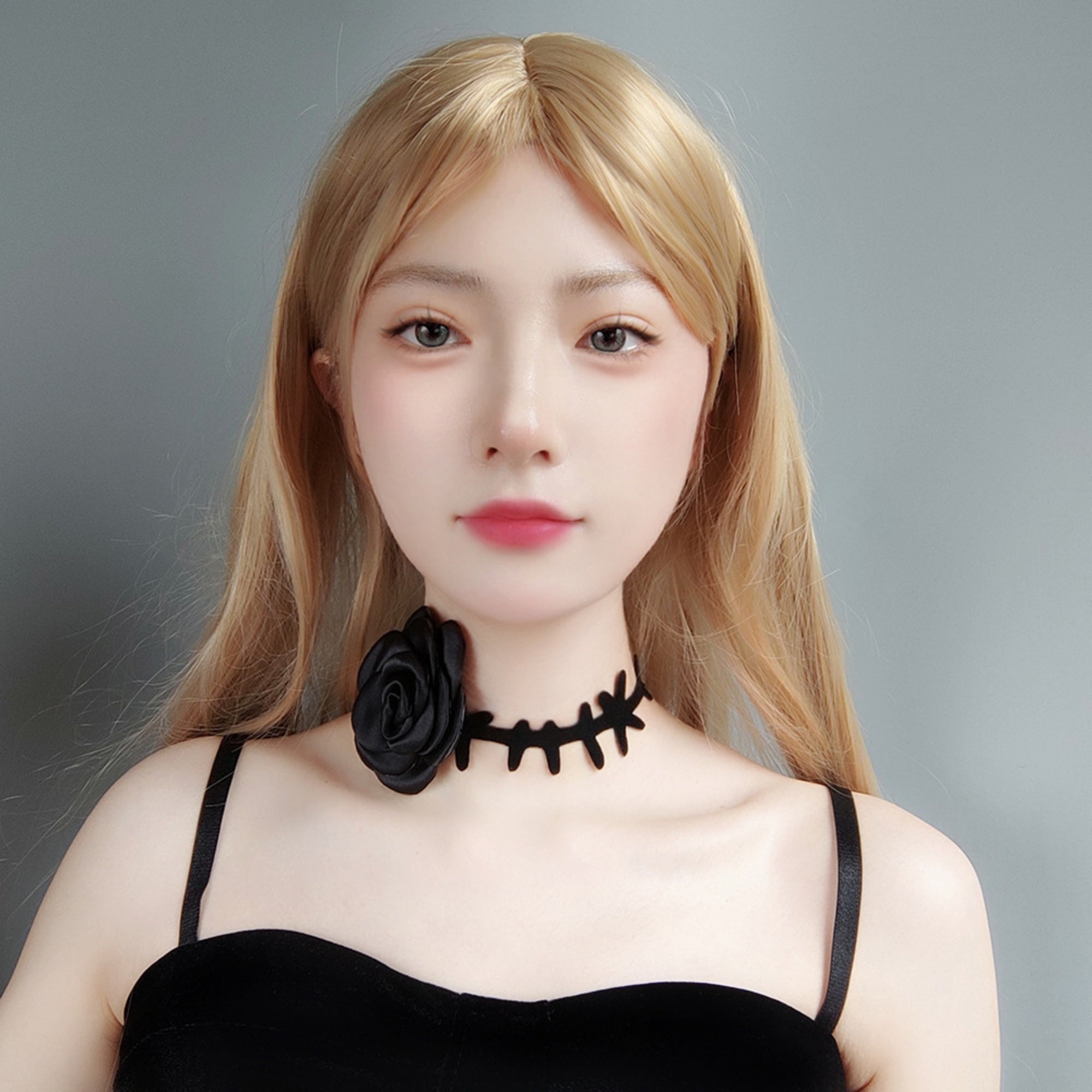 Gothic Black Velvet Thorn Vine Choker Necklace | 3D Rose Ribbon Tie Dark Romance Halloween Vampire Jewelry