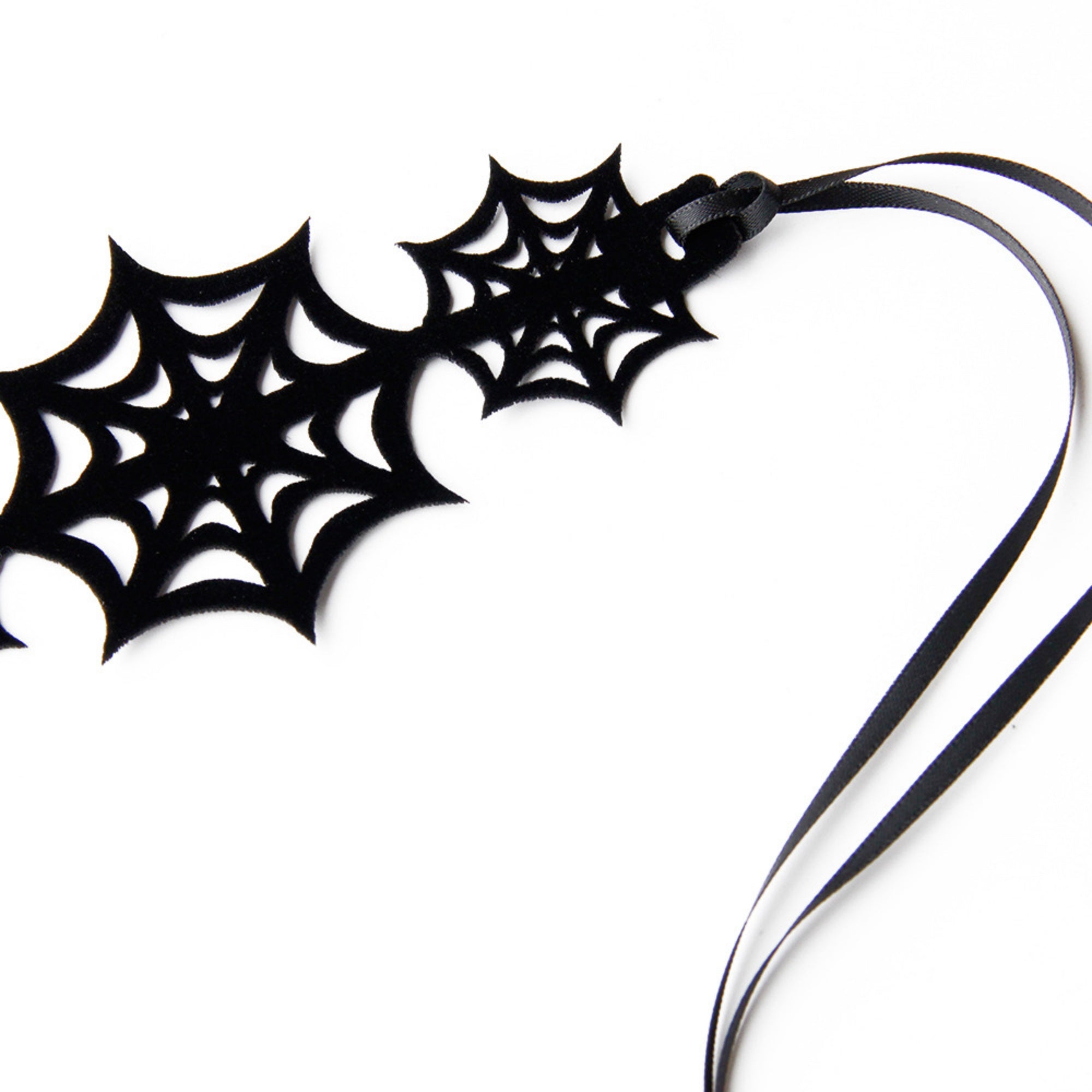 Halloween Gothic Black Spider Web Choker Necklace | Witch Spiderweb Dark Aesthetic Halloween Costume Jewelry