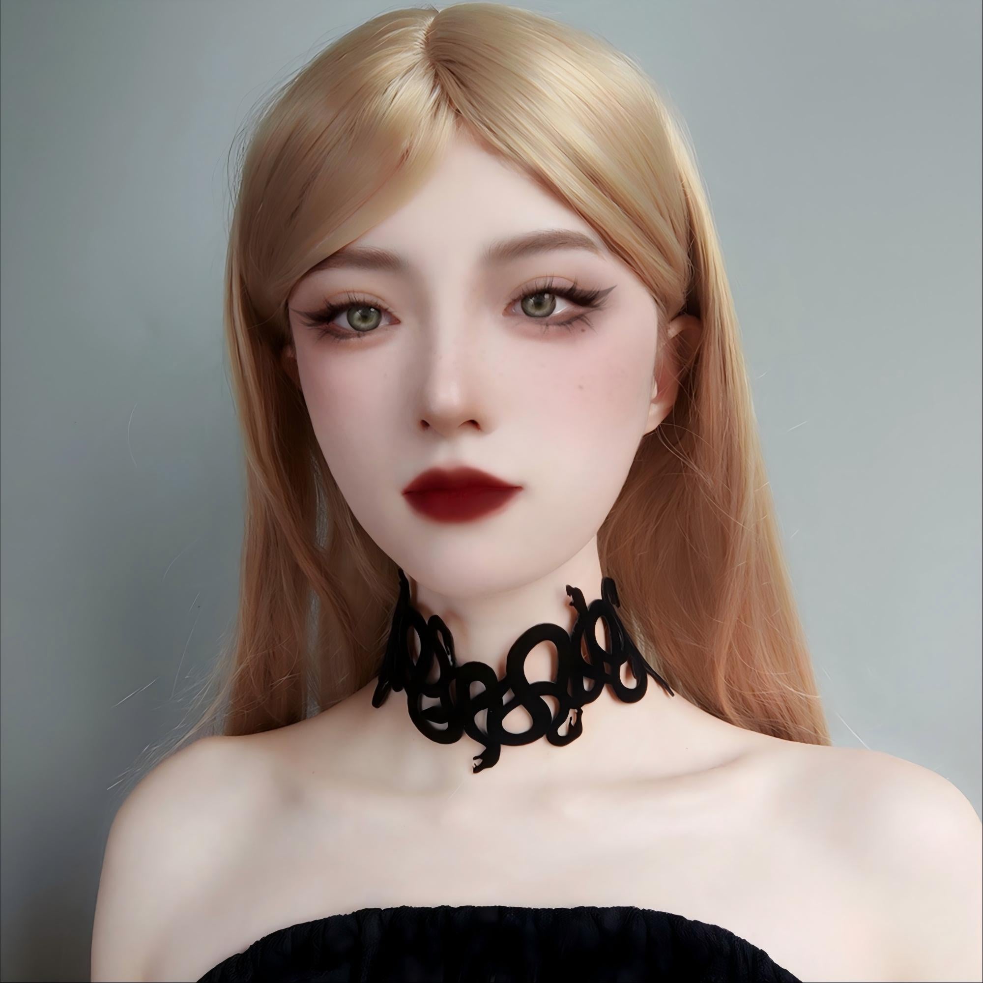 Halloween Black Coiled Snake Swarm Choker Necklace | Velvet Intertwined Serpent Cutwork Ribbon Tie Medusa Witch Dark Costume Jewelry