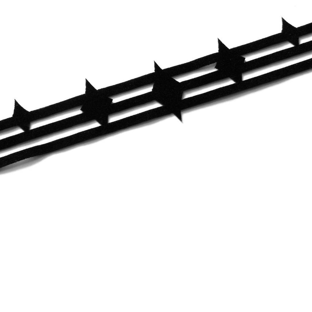 Halloween Gothic Black Star Cutout Choker Necklace | Eight-Pointed Star Row Leather Cord Tie Dark Y2K Punk Costume Jewelry