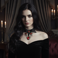 Ruby Cascade Choker Model 1