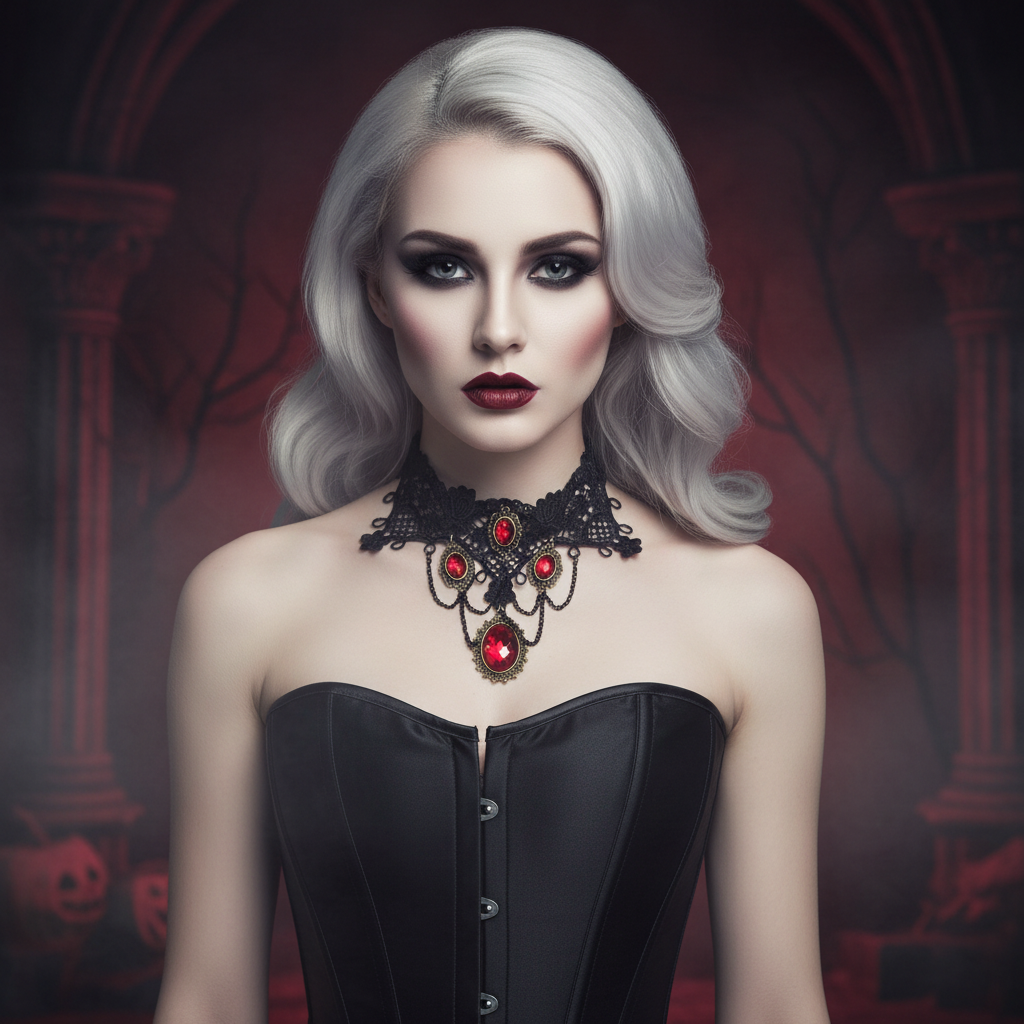 Ruby Cascade Choker Model 2